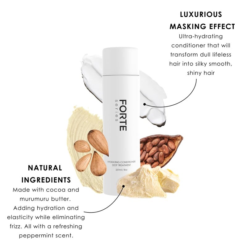 Alex Costa Hydrating Hair Conditioner for Men by Forte Series Deep Treatment for Damaged Hair Nourishing for Dry Hair Sulfate & Paraben for Frizzy Hair, (8 oz) - Image 2