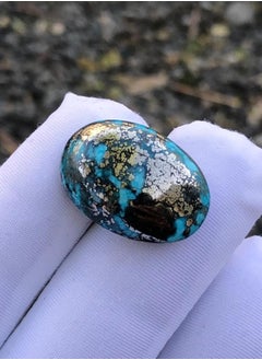 HADI Natural Turquoise with Pyrite - 24 carats - 22x15mm  - Image 3
