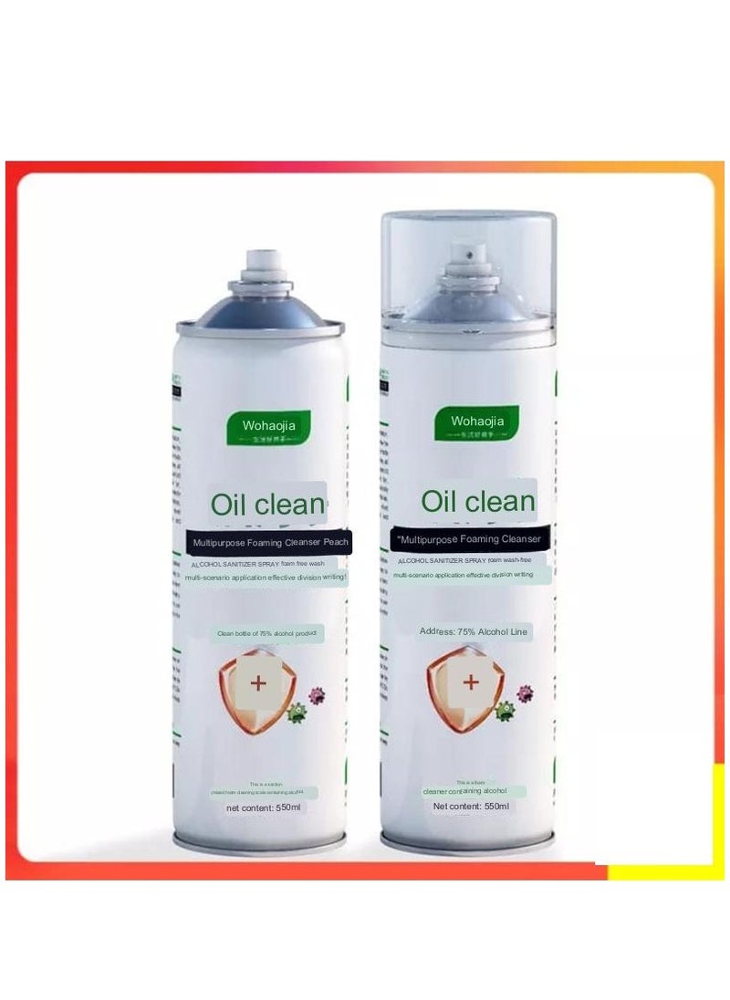 Oil 550ml Multifunctional Oil Stain Removal Foam Spray Cleaner for Kitchen  - Image 2
