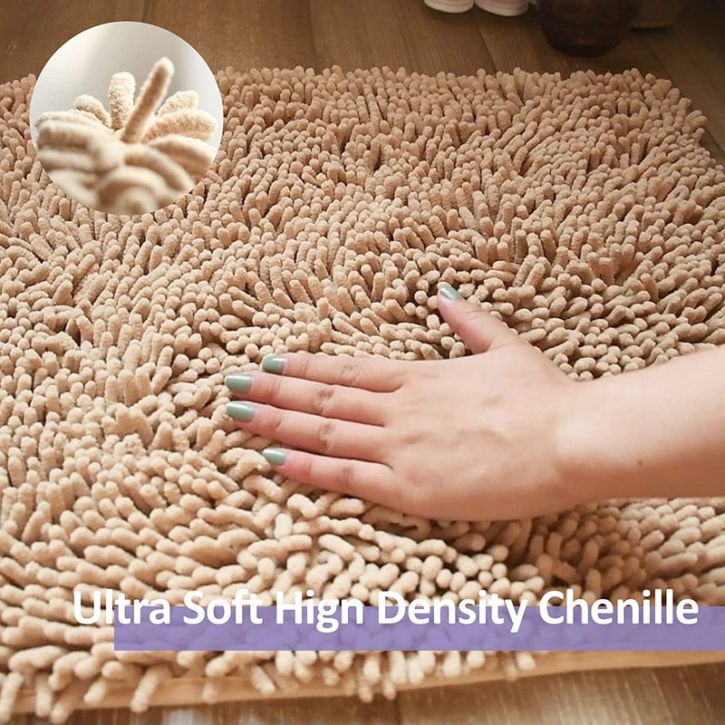 THMINS U-Shaped Toilet Bath Mat Sets 3 Piece, Non Slip, Extra Absorbent, Bathroom Rugs and Mats Sets, Soft & Dry Bath Rug/Mat Sets for Bathroom Washable Carpets Set - Image 3