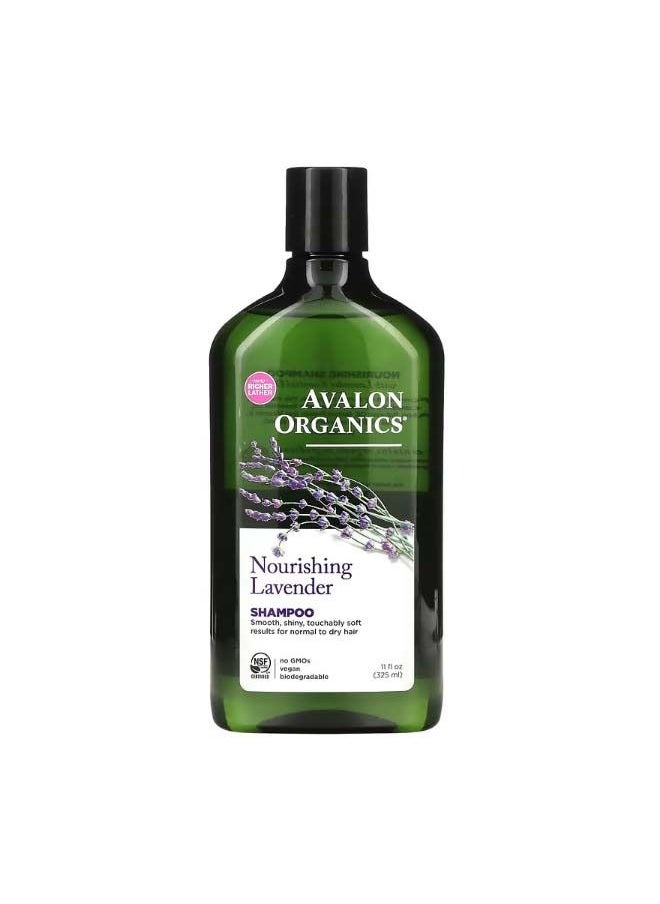 Avalon Organics - Shampoo Nourishing Lavender 11 fl oz 325 ml - Image 1