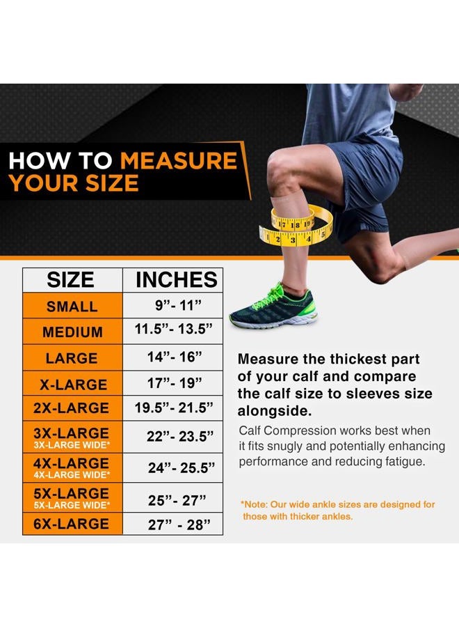 Doc Miller Premium Calf Compression Sleeve 1 Pair 20-30mmHg Strong Calf Support Fashionable Colors Graduated Pressure for Sports Running Muscle Recovery Shin Splints Varicose Veins (Skin/Nude, Large) - Image 3