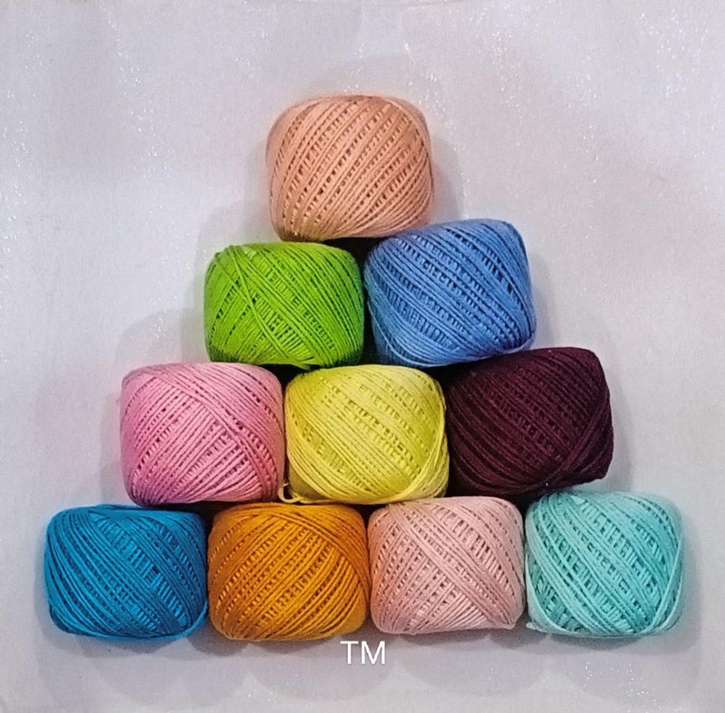 LIPSA ENTERPRISE LIPSA ENTERPRISE Cotton Crochet Yarn for Knitting and Crafting Work Hand Work Thread (Light Multi)  - Image 1