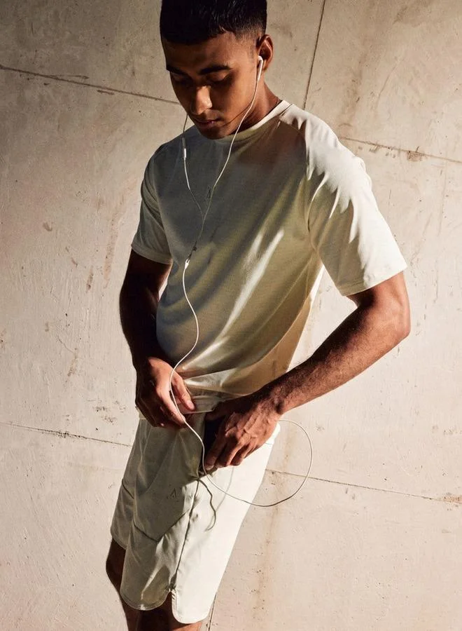 Splash Active Men Perforated Raglan Sleeves T shirt