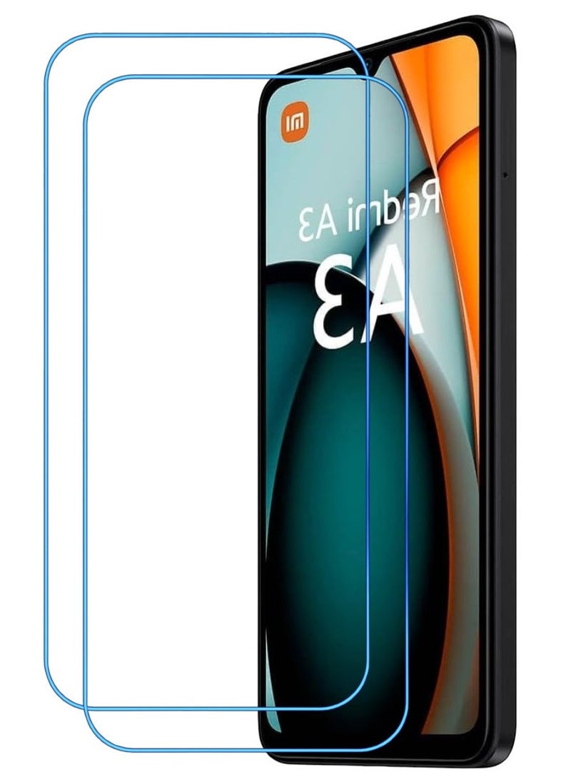 ACLIX 2 Pieces Antistatic ESD Dustproof Premium Quality High Definition Clear Tempered Glass Screen Protector Designed For Xiaomi Redmi A3 - Image 1