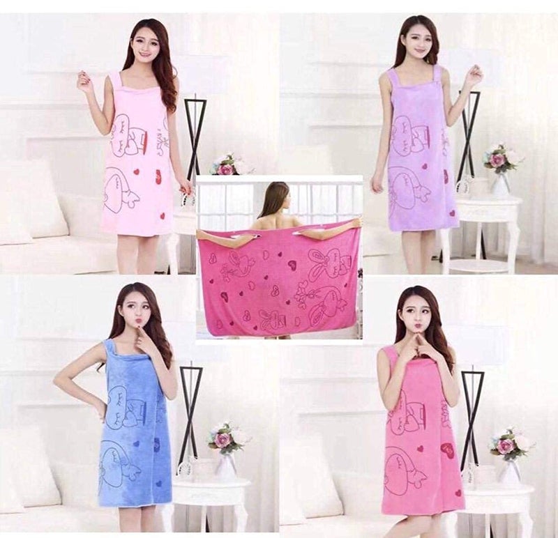 ROSEFAIR Microfiber Soft Bath Towel for Women Wearable Quick Dry Magic Soft Bath Towel, Beach, Spa, Bathrobe (Blue) - Image 4