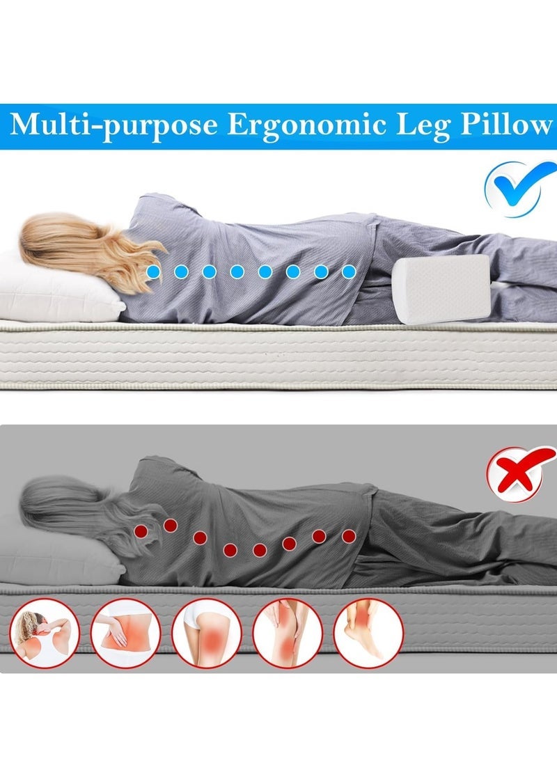 ELTRAZONE Memory Foam Knee Pillow for Side Sleepers – Orthopedic Contoured Leg Support Pillow for Improved Blood Circulation, Spine Alignment, and Relief from Sciatica, Back, Hip, Knee & Ankle Pain – Ergonomic Bed Pillow for Pregnancy & Side Sleeping Comfort  - Image 4