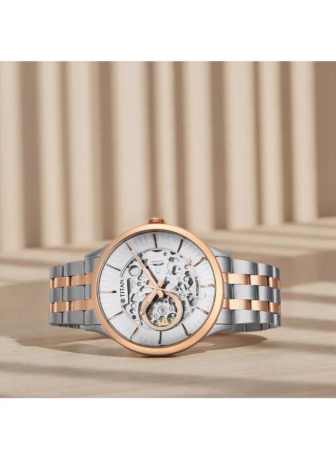 تيتان Men's Stainless Steel Analog Watch 90140KM01 - 43 mm
