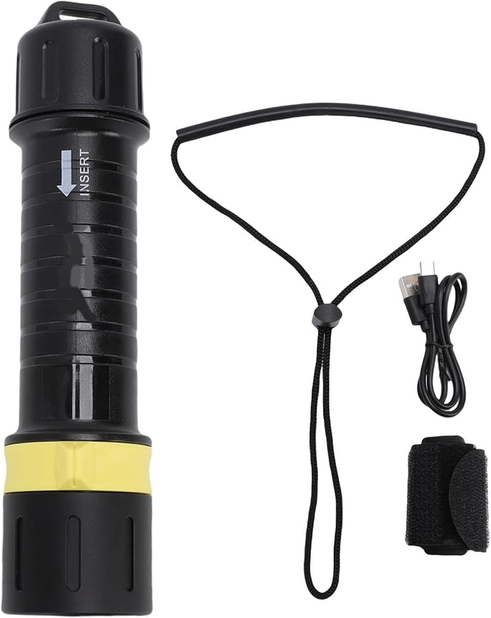 USB Rechargeable Dive Light Super Bright Waterproof Digital Display Rotary Switch for Diving Camping Outdoor - Image 1