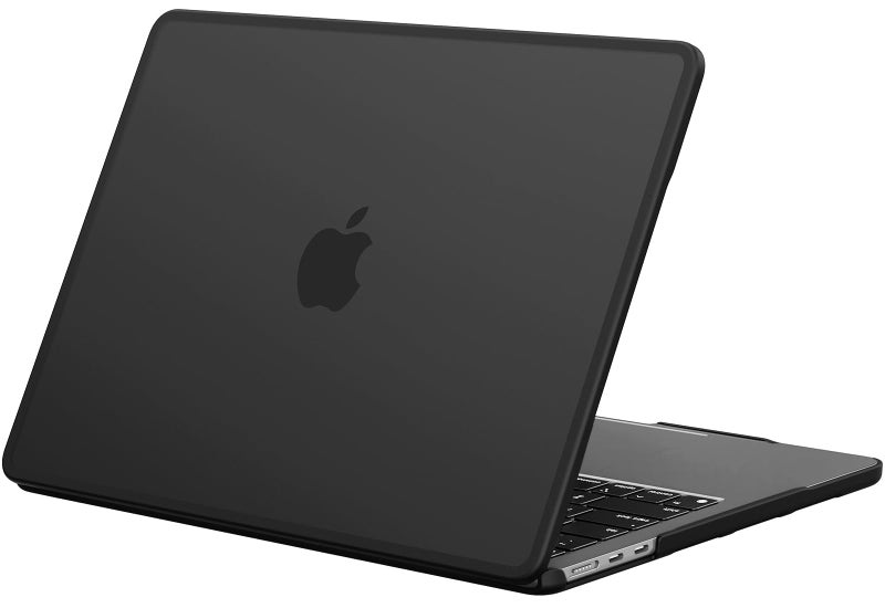 BlueSwan Hard Shell Case Compatible for Apple MacBook Air 13 inch M5 2026 2025 2024 2022 M4 M3 M2, A3449 A3240 A3113 A2681, 13.6 Matte TPU Frame Anti-Fingerprint Laptop Protective Cover, Frosted Black - Image 1