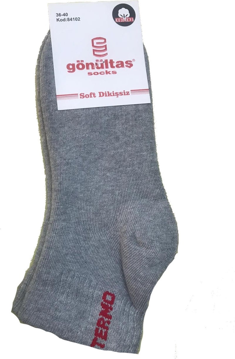 Gönültaş 6 Pairs Gray Color Seamless Thermal Socks 