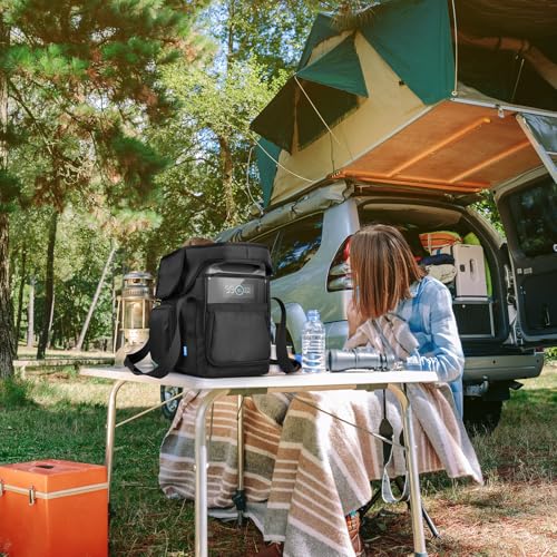 Xxerciz Travel Bag Compatible with ECOFLOW DELTA 2 Portable Power Station, Heavy Duty Power Storage Case with Shoulder Strap Handle, Generator Cover with Side Zippers, Carrying Bag for Camping RV - Image 3