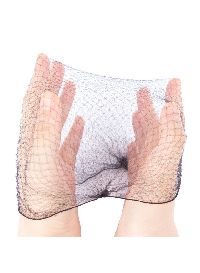 Askuang 20Pcs Of Black Hair Net Invisible Elastic Edge Mesh Stretchable Hair Nets For Women Sleeping Ballet Bun Food Service Individual Package Hairnet 20 (50 Cm) - Image 3