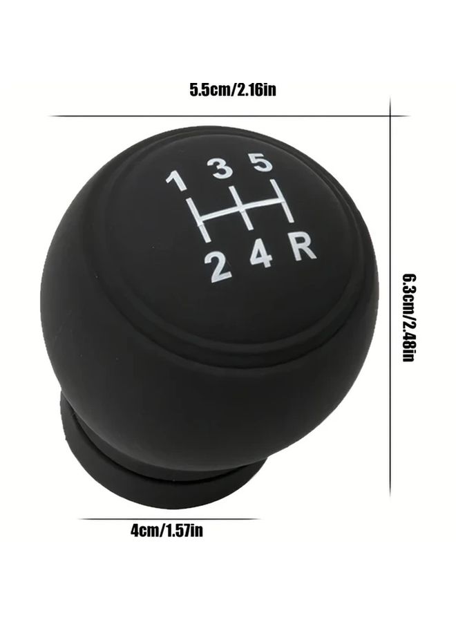 Black Silicone Anti Slip Gear Shift Knob Cover 5 Gears Left Fits Multiple Models - Image 2