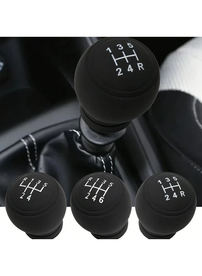 Black Silicone Anti Slip Gear Shift Knob Cover 5 Gears Left Fits Multiple Models - Image 1