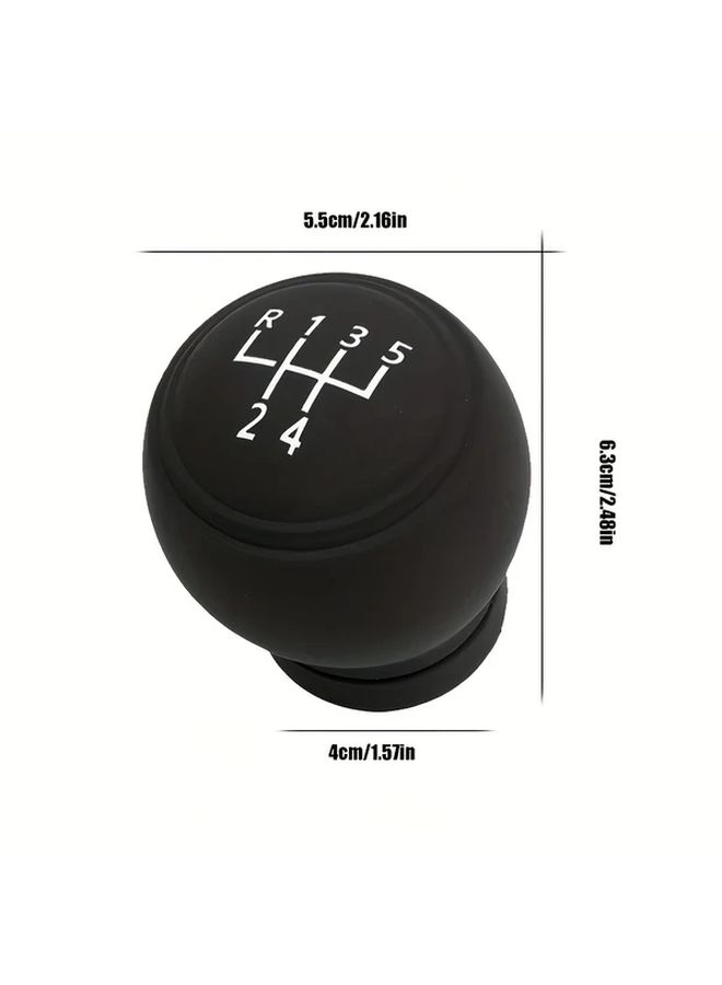 Black Silicone Anti Slip Gear Shift Knob Cover 5 Gears Left Fits Multiple Models - Image 4