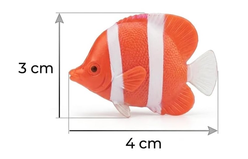 Meridian Artificial Floating Fish - 20 Piece Colorful Soft Silicone Aquarium Decoration Set - Image 2