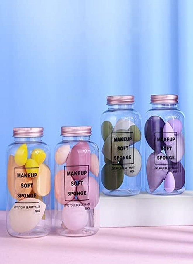 Ruby Face Rubyface Makeup Sponge Set Beauty Blender with Egg Case, Soft Sponge For Liquid Foundation, Creams, and Powders Latex Free Wet and Dry Makeup, 4 Big + 3 Mini -7 Pcs set - Image 5