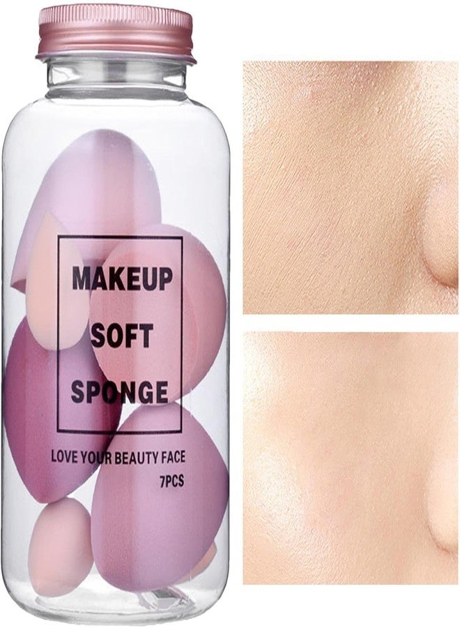 Ruby Face Rubyface Makeup Sponge Set Beauty Blender with Egg Case, Soft Sponge For Liquid Foundation, Creams, and Powders Latex Free Wet and Dry Makeup, 4 Big + 3 Mini -7 Pcs set - Image 3