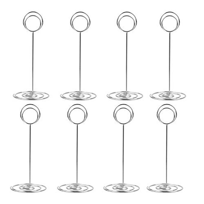 20 PACK 875 INCH TALL TABLE NUMBER HOLDERS PLACE CARD HOLDER TABLE PICTURE HOLDER WIRE PHOTO HOLDER CLIPS PICTURE MEMO NOTE PHOTO STAND SILVER