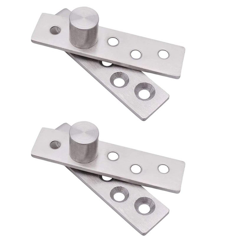 2 Pack Door Pivot Hinge 180Rotation Hidden Door Hinge Concealing Door Hinge Household Hinge Hidden Bookcase Hinges Secret Door Hinges Stainless Steel Rotation Hidden Door Pivot Hinges HardwareSmall