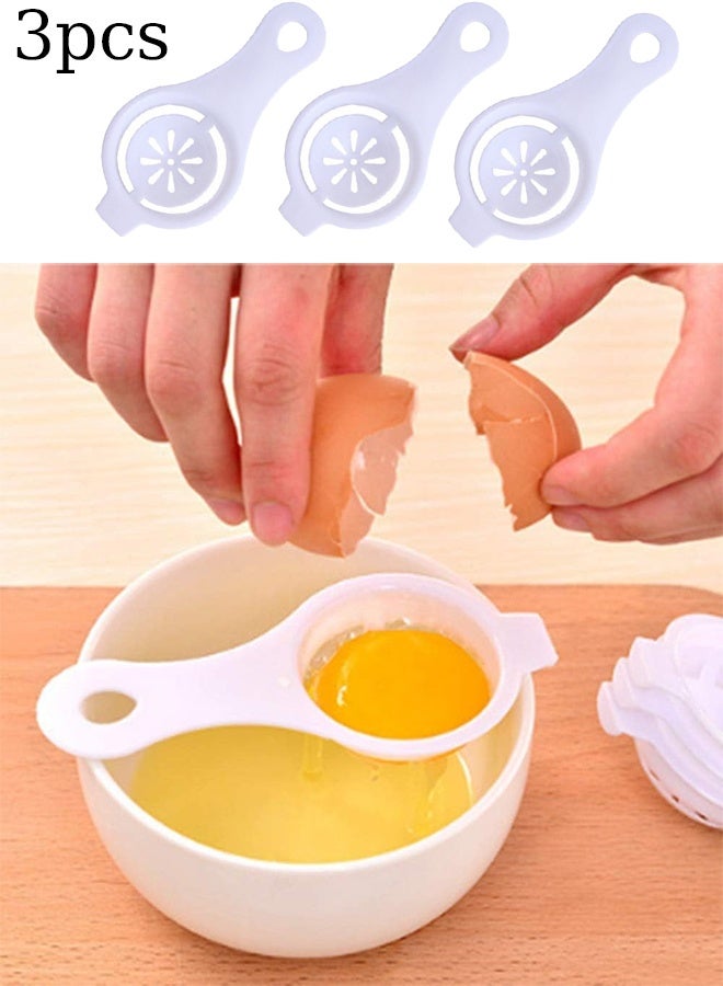 KANGLI 3-PACK Tool Yolk White Separator - Egg Divider Strainer Screen Filter - Baking Kitchen Gadgets - Image 1