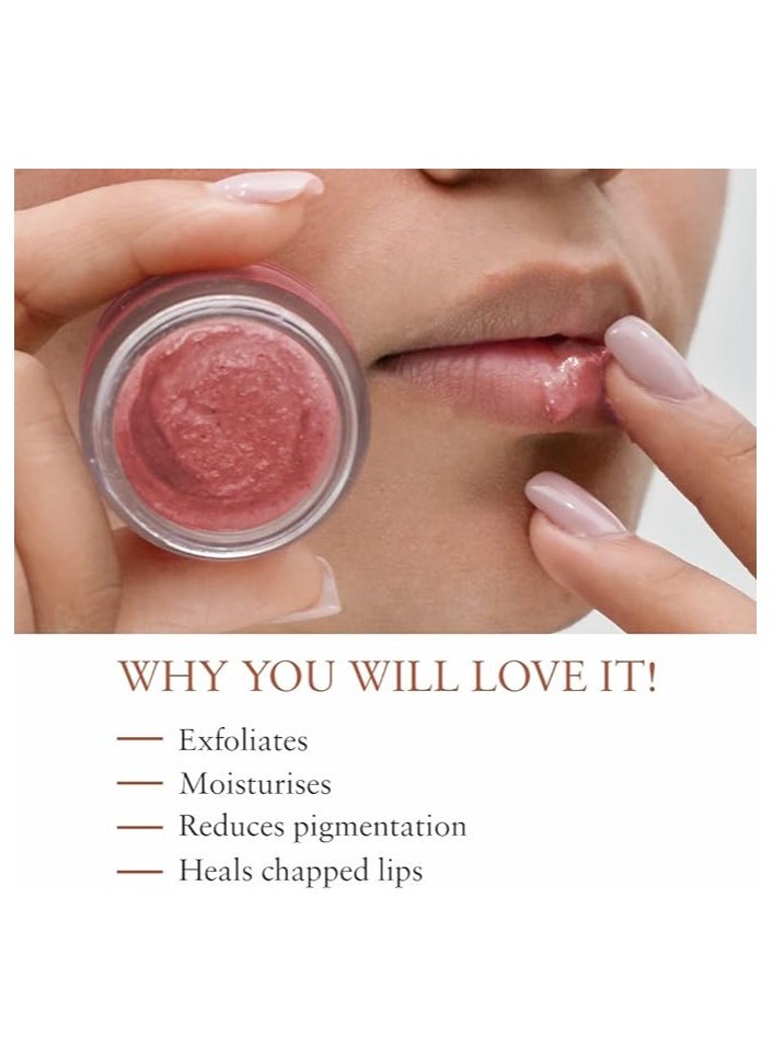 Just Herbs Just Herbs Ayurvedic & Vegan Rose Lip Scrub & Lip Mask duo pack for Chapped, Pigmented & Dark lips,30gm  - Image 3