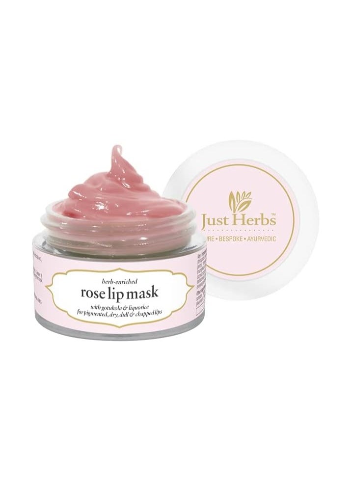 Just Herbs Just Herbs Ayurvedic & Vegan Rose Lip Scrub & Lip Mask duo pack for Chapped, Pigmented & Dark lips,30gm  - Image 4