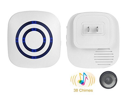 Enegg Wireless Home Security Driveway Alarm, Enegg Entry Alert, Visitor Door Bell Chime with 2 Plug-in Receiver and 1 PIR Motion Sensor Detector Alert System, Quality Sound and LED, 38 Melodies - Image 4