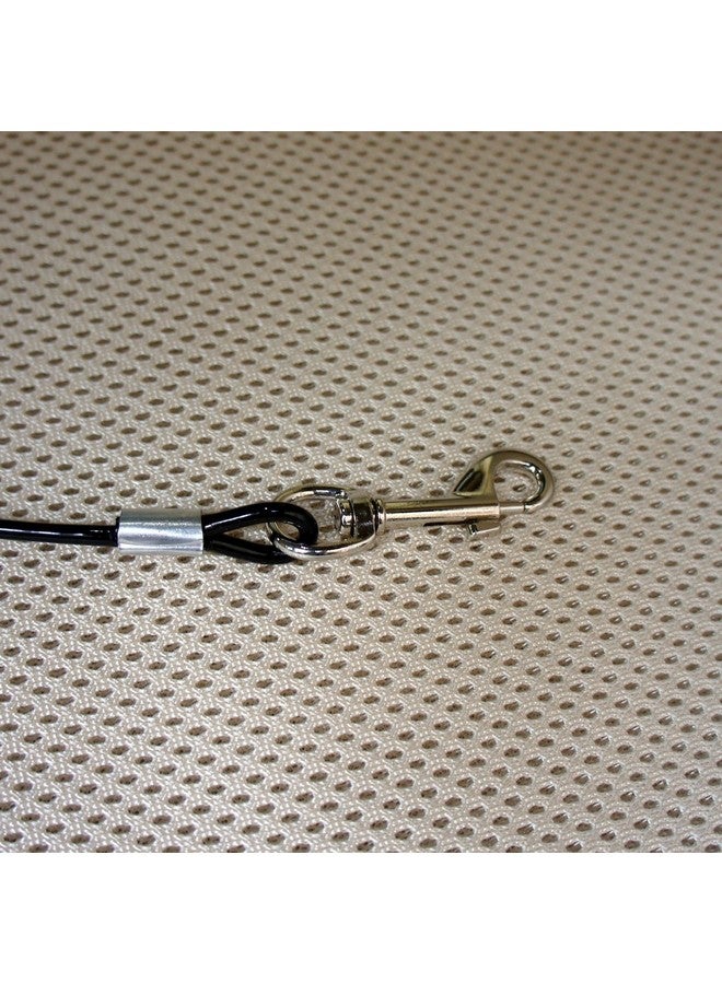 موغوكو حزام أمان السيارة للكلاب الأليفة، كابل أمان للسيارة للكلاب مطلي بالفولاذ المقاوم للصدأ ومقاوم للمضغ، مقود مزدوج غير قابل للمضغ للحيوانات الأليفة - 16 بوصة، أسود - Image 4