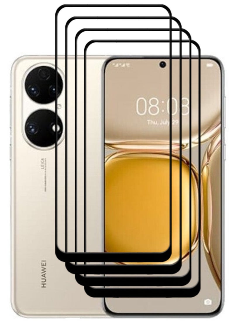ACLIX 4 Pieces Antistatic ESD Dustproof Premium Quality High Definition Tempered Glass Screen Protector Designed For Huawei P50 - Image 1