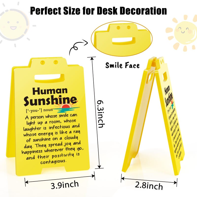 MBL Appreciation Sunshine Gifts Coworker - Human Sunshine Desk Sign  Thoughtful Thank You Gifts for Women Boss Lady Teacher Friend Birthday Christmas White Elephant  Office Cubicle Decor Sign - Image 2