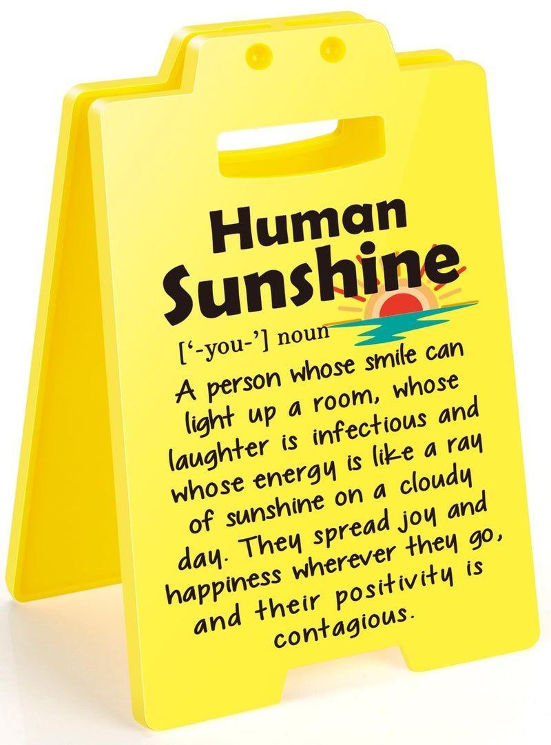 MBL Appreciation Sunshine Gifts Coworker - Human Sunshine Desk Sign  Thoughtful Thank You Gifts for Women Boss Lady Teacher Friend Birthday Christmas White Elephant  Office Cubicle Decor Sign - Image 1