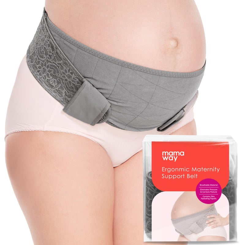 Mamaway Pregnancy Belly Band Ergonomic Maternity Belt Adjustable Prenatal Cradle Band Skinfriendly Breathable Belly Sling Back Pain Relief WaistAbdomenPelvic Support