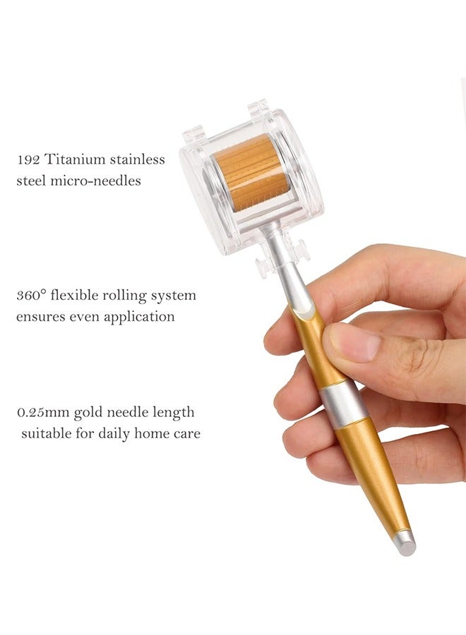 Derma Roller Microneedle Roller for Face, Titanium Beard Roller, Microneedle Roller for Skincare Tools for Women Men 0.25mm - Image 3