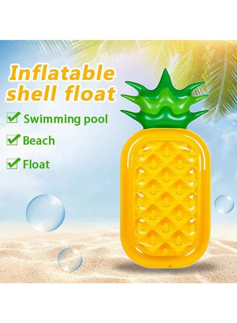 1 قطعة من العوامات الكبيرة للحمامات، عوامة أناناس عملاقة لحفلات حمام السباحة، عوامة ألعاب للأطفال والكبار لحفلات الشاطئ، عوامة قابلة للنفخ للاسترخاء في حمام السباحة - 180 × 90 × 20 سم. - Image 2