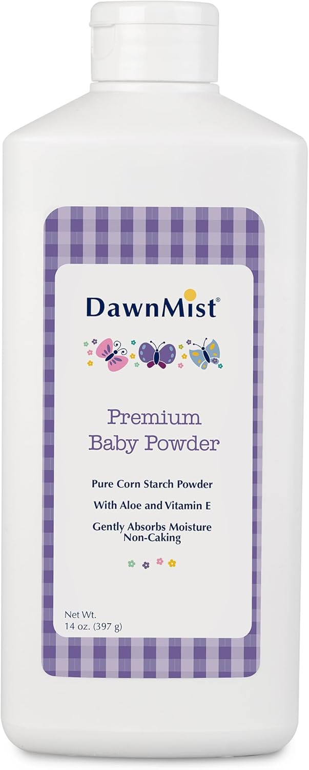 DawnMist Dukal DawnMist Premium Baby Powder  14 oz  TalcFree Hypoallergenic with Aloe  Vitamin E  Soothes and Protects Delicate Skin - Image 1
