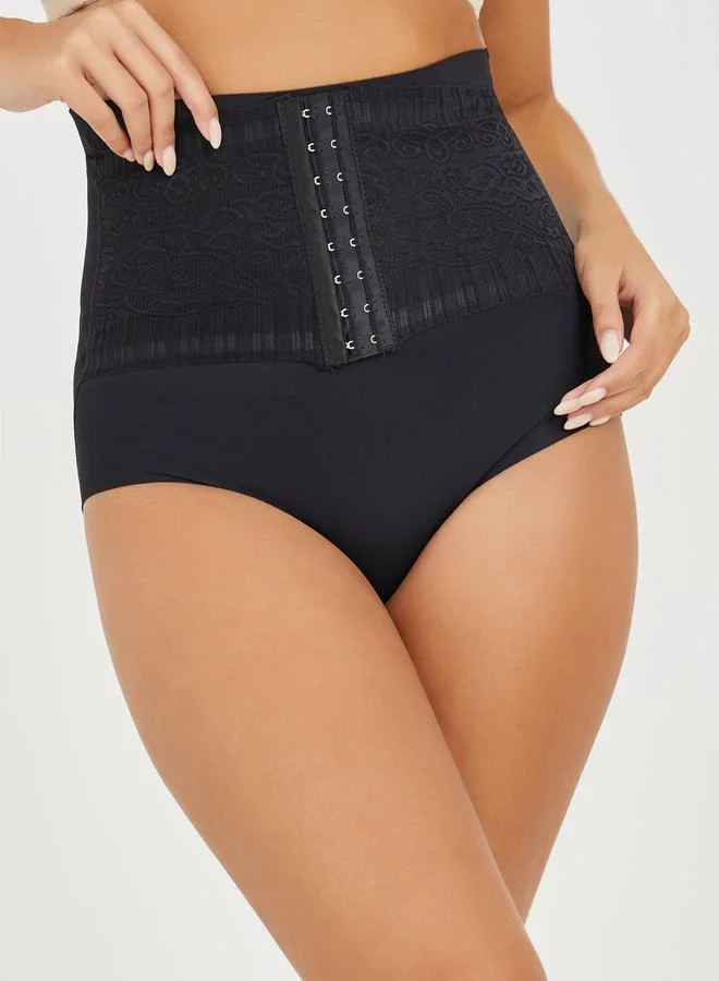 Styli Waist Cinching Shaping Brief With Hook Eye Closure