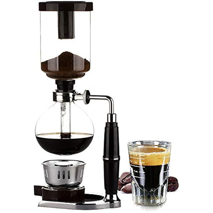 Moonmen Siphon Coffee Maker Home Balance Manual Coffee Machine With Alcohol Lamp Elegant Design For Home Cafes And Offices 5 Cups - Image 1