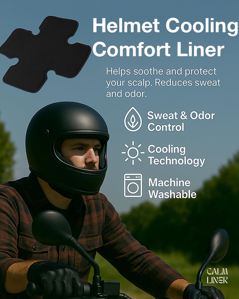 ProdigyTW Motorcycle Helmet Liner – Anti-Sweat, Cooling & Reusable. Absorbs Sweat, Prevents Odor & Stains. Easy Hook & Loop Fit for Helmets: Skateboard, Hockey & Bike - Image 5