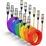 EBXYA 25 Ft XLR Patch Cable for Stage DMX Lights Mixer -  25Ft 3-Pin 6 Color Packs - Image 1