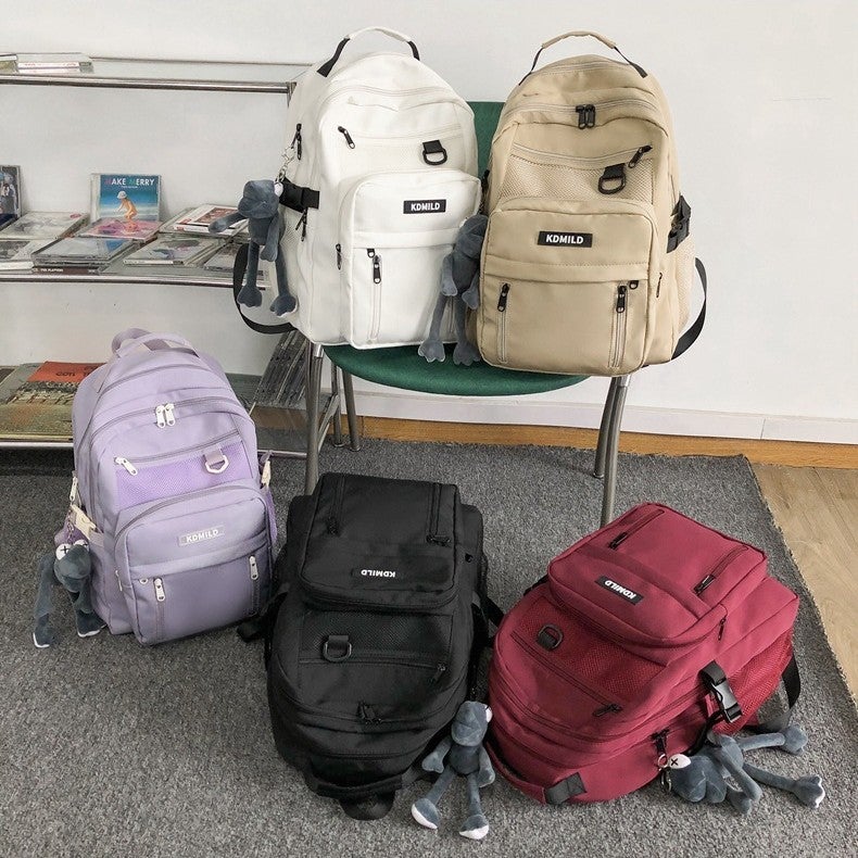 KDMILD High School Backpack Breathable Expandable Multi-Compartment Nylon Urban Style - Image 4