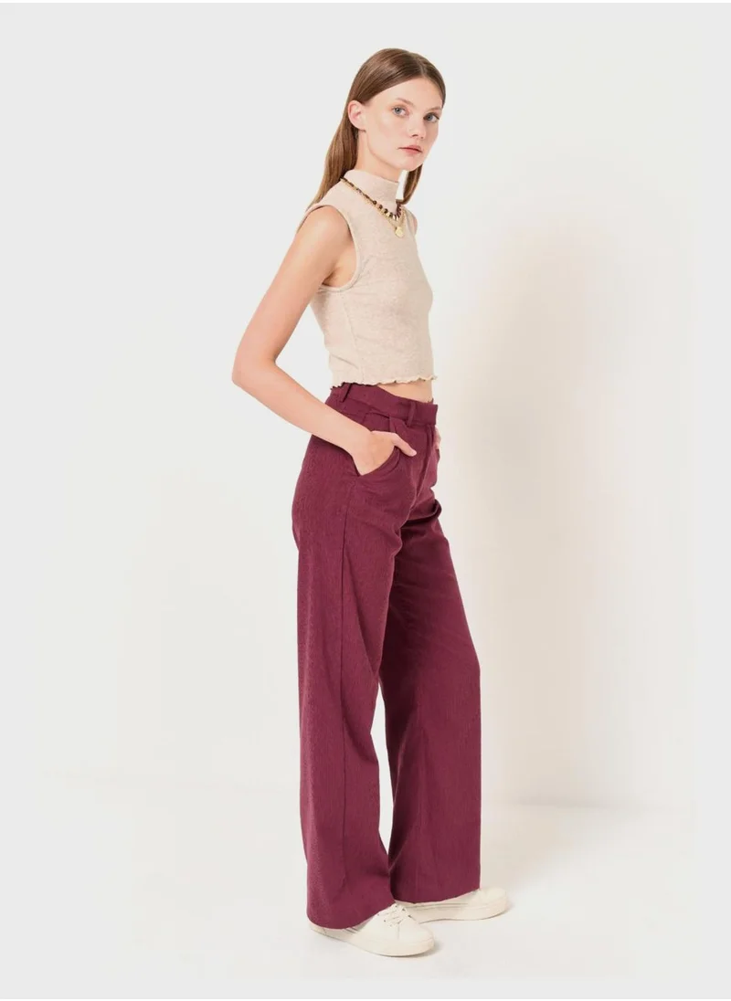 Jimmy Key High Waist Wide Leg Pants