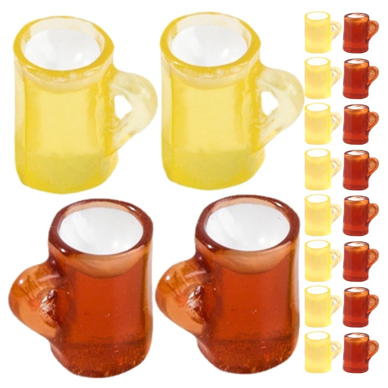 Miniature Beer Mugs 20Pcs Dollhouse Drink Props For Events Photography Creative Displays - Image 2