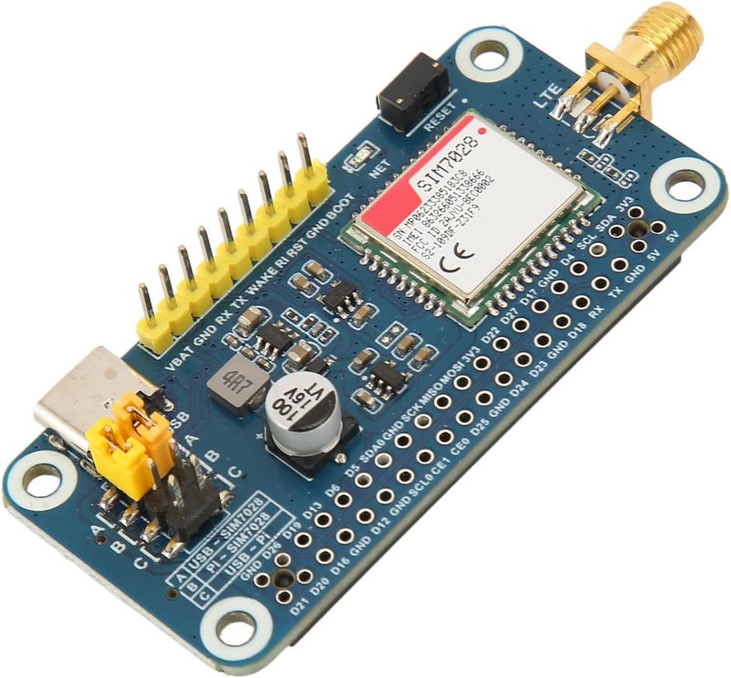 SIM7028 HAT Extension Card for Raspi 3B 4B with Antenna, Type C Interface, Control Control Support, for IoT Developers - Image 5