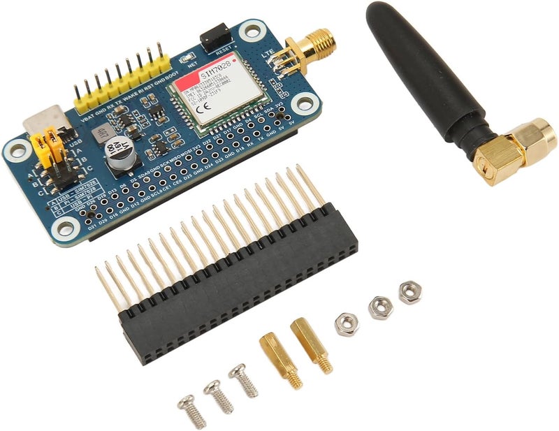 SIM7028 HAT Extension Card for Raspi 3B 4B with Antenna, Type C Interface, Control Control Support, for IoT Developers - Image 1