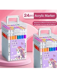 Generic 24-Piece Children’s Acrylic Painting Pencil Set – Waterproof, Opaque Coloring Pens, Stackable, Quick-Drying, Hand-Painted, Ideal for Kindergarten Learning Supplies  - Image 2