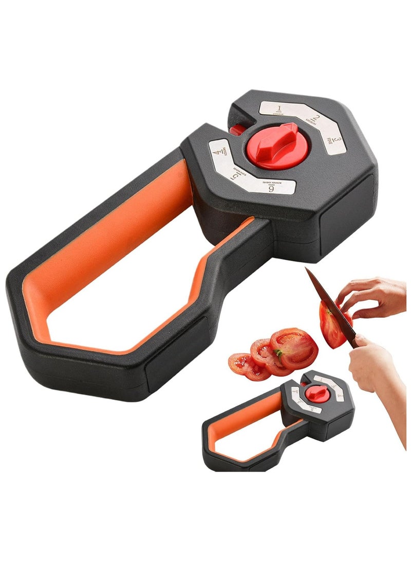 CMGTYYD. مبراة قواطع قابلة للتعديل، مبراة مقصات محمولة باليد بـ 6 مراحل، مقبض مانع للانزلاق، أداة إصلاح وتصميم احترافي، أداة مطبخ للترميم والتلميع للمطبخ والمحترفين - Image 1