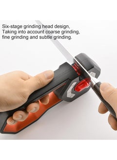 CMGTYYD Adjustable Cutter Sharpener, 6-Stage Handheld Scissor Sharpener, Non-Slip Handle, Professional Repair, Design, Kitchen Tool for Restoration and Polishing for Kitchen and Professiona  - Image 2