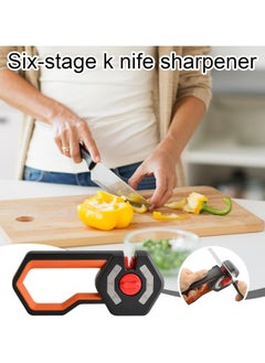 CMGTYYD Adjustable Cutter Sharpener, 6-Stage Handheld Scissor Sharpener, Non-Slip Handle, Professional Repair, Design, Kitchen Tool for Restoration and Polishing for Kitchen and Professiona  - Image 4